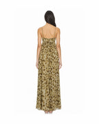Golden Wild Leopard Maxi Dress