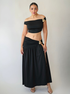 Coastal Goddess Two Piece Set Black
