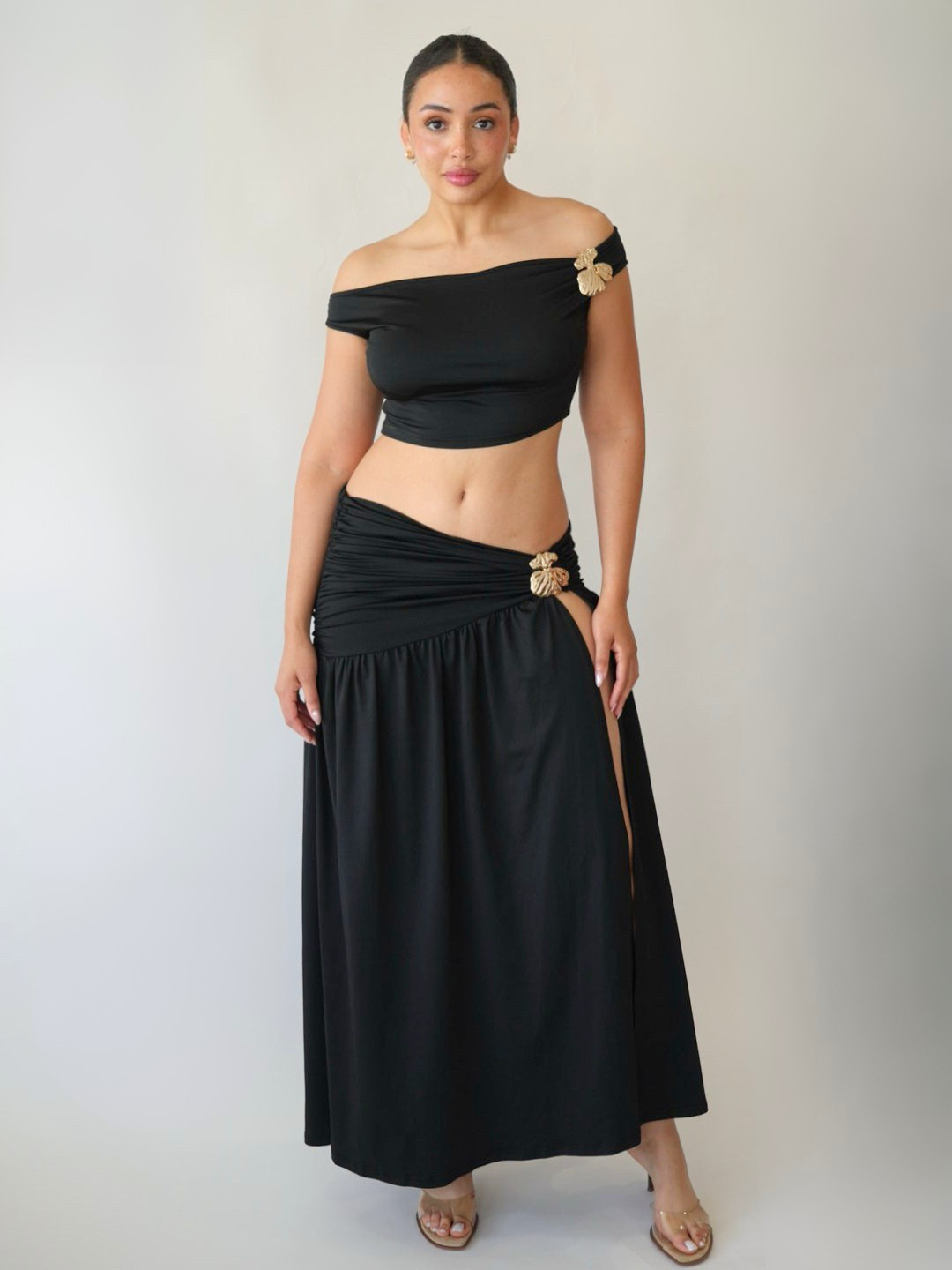 Coastal Goddess Two Piece Set Black