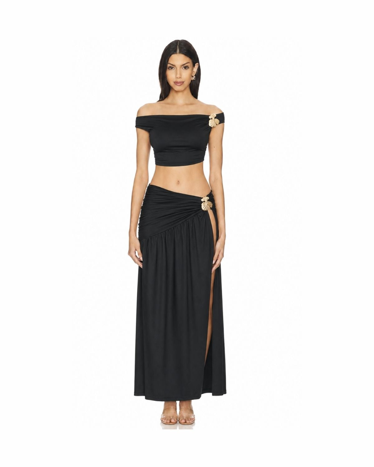 Coastal Goddess Two Piece Set Black