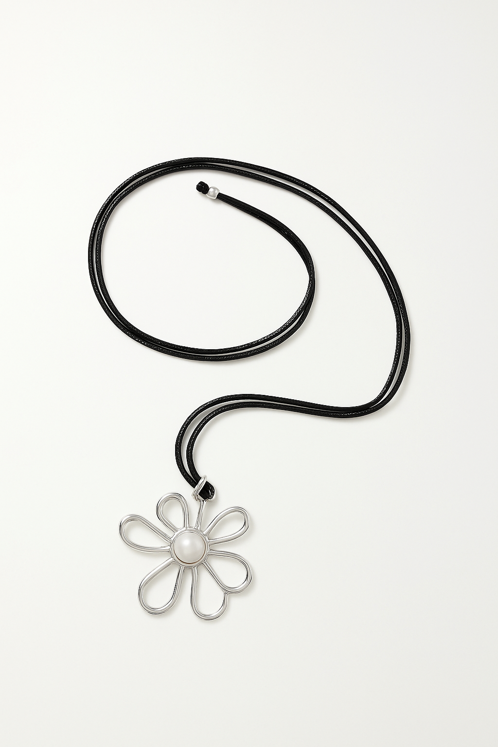 Silver Flower Pendant Necklace – Flor Pop