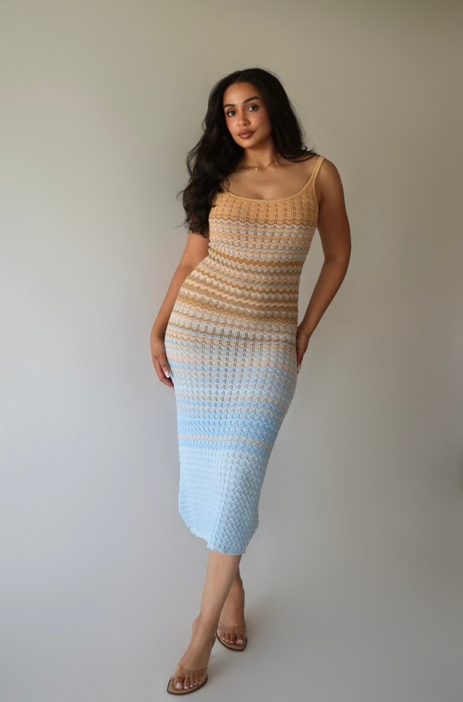Ocean Breeze Ring Cutout Maxi Dress