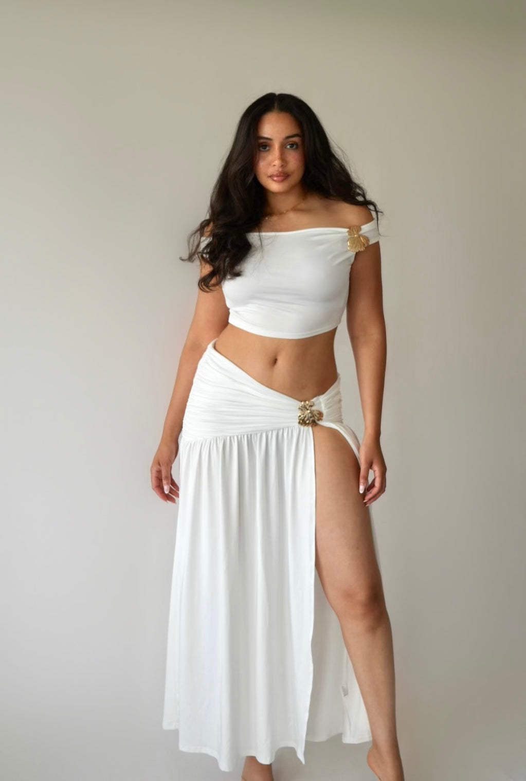 Coastal Goddess Two Piece Set White