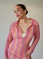 Retro Muse Long Sleeve Mini Dress