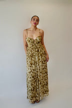 Golden Wild Leopard Maxi Dress