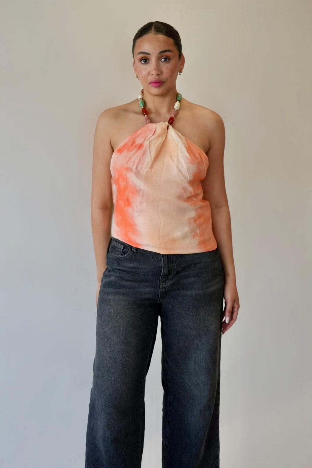 Miami Sunset Halter Top with Beads