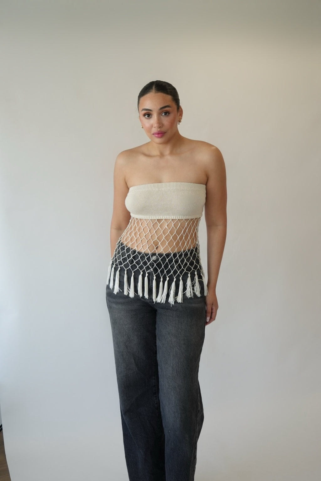 Boho Fringe Mesh Bandeau