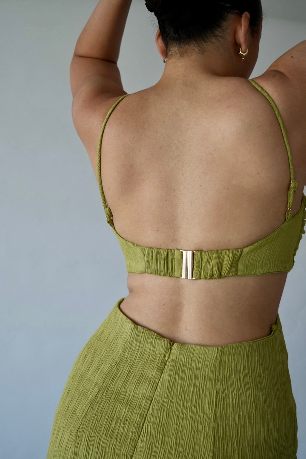 Olive Ring Cutout Maxi Dress