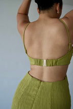 Olive Ring Cutout Maxi Dress