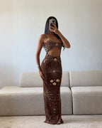 Sunset Muse Maxi Dress – Brown